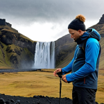 **Image Prompt 1: The Layered Strategist in Iceland**
    A person actively adjusting multiple layers of outdoor clothing (thermals, fleece, waterproof jacket) in a dynamic Icelandic landscape, demonstrating adaptability to rapidly changing weather. Sunlight peeks through fast-moving clouds, with a backdrop of a majestic waterfall or rugged mountains. Emphasize comfort, readiness, and the 'more is better' principle.